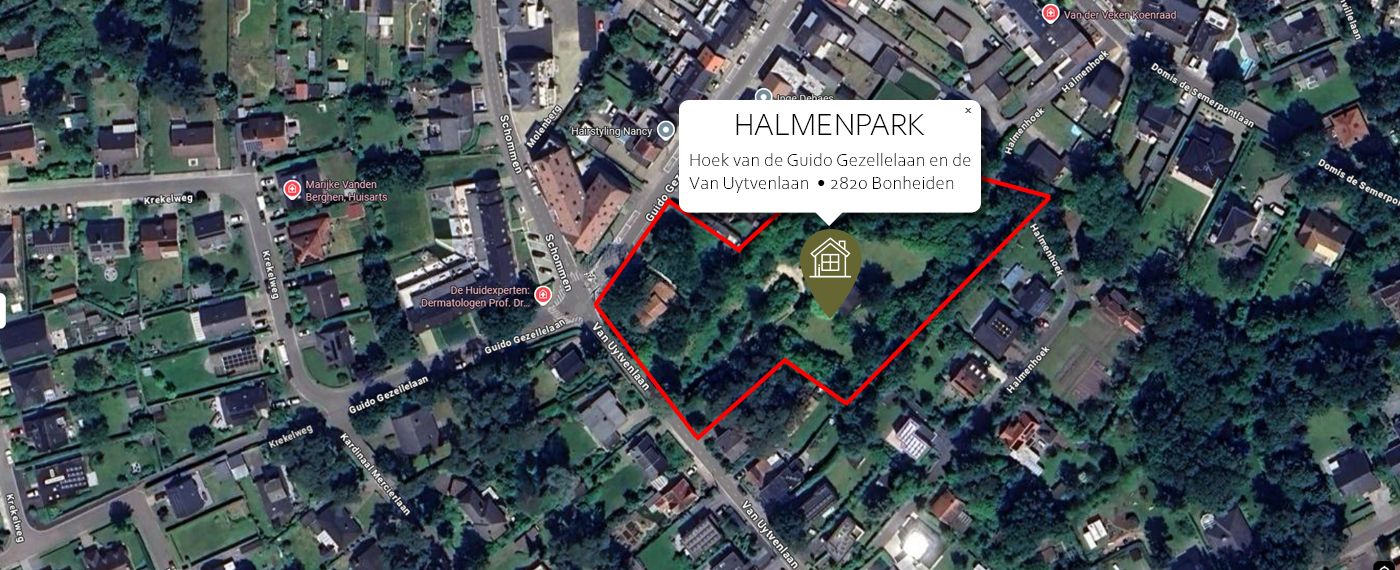 Hoek Guido Gezellelaan en Van Uytvenlaan - 2820 Bonheiden - Halmenpark